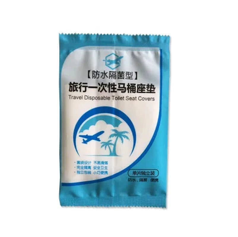 10/50PCS Biodegradable Disposable Plastic Toilet Seat Cover Portable Safety Travel Bathroom Toilet Paper Pad Bathroom Accessory