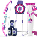 Kids Bow and Arrow Set, LED Light up Archery Toys Set for Kids Ages 4-8 8-12, with Suction Cup Arrows, Target & Quiver, Boy Girl